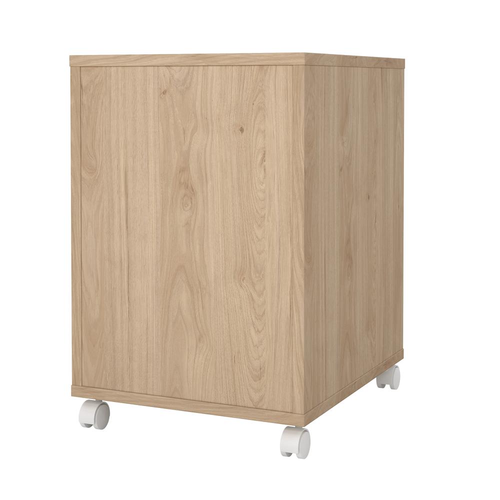 Sign 3 Drawer Mobile Cabinet, Jackson Hickory/White
