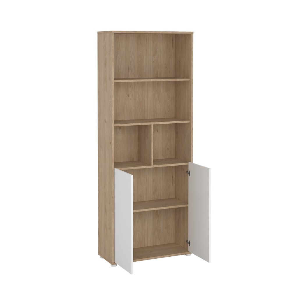 6 Shelf Boockase with 2 Doors, Home Office Storage
