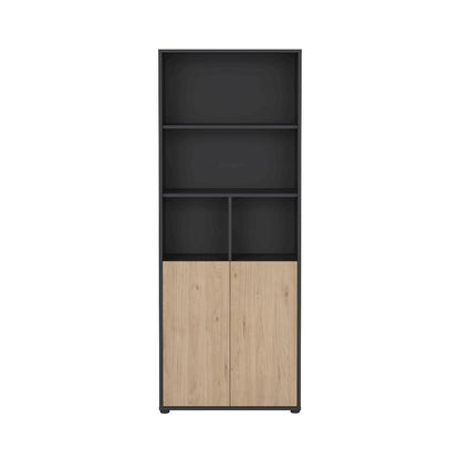 6 Shelf Boockase with 2 Doors, Home Office Storage