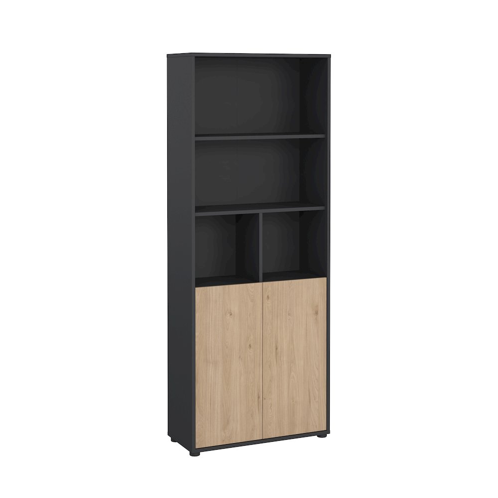6 Shelf Boockase with 2 Doors, Home Office Storage