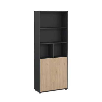 6 Shelf Boockase with 2 Doors, Home Office Storage