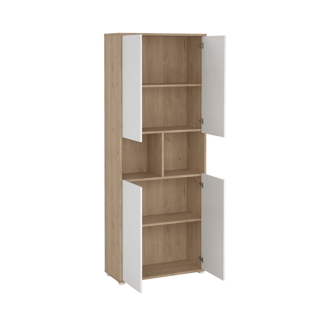 6 Shelf Boockase with 4 Doors, Home Office Storage