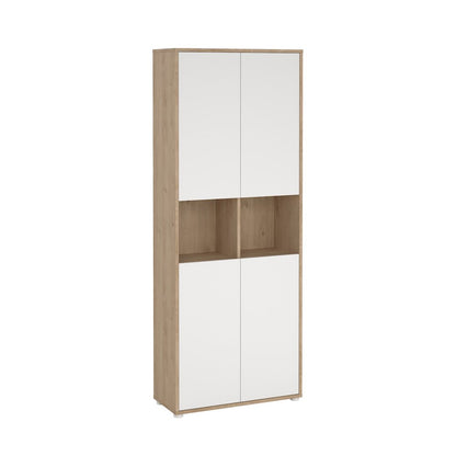 6 Shelf Boockase with 4 Doors, Home Office Storage
