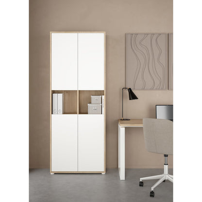 6 Shelf Boockase with 4 Doors, Home Office Storage