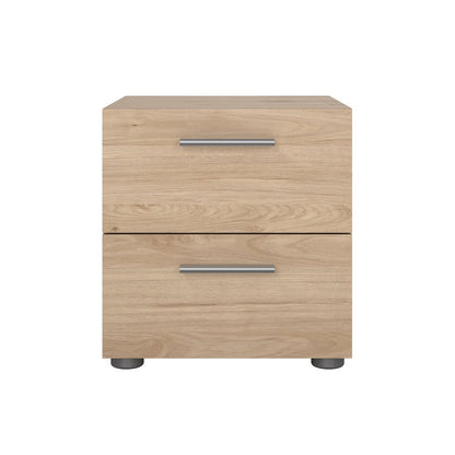 Pepe 2 Drawer Nightstand, Jackson Hickory