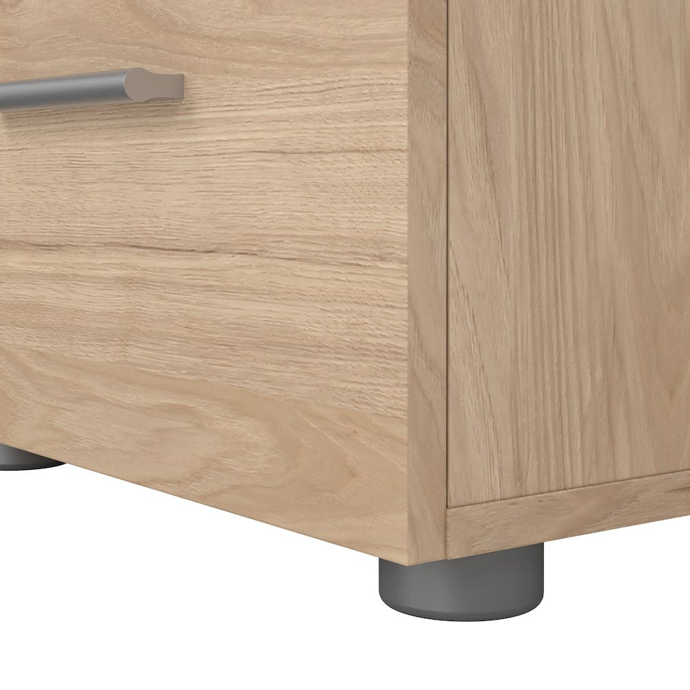 Pepe 2 Drawer Nightstand, Jackson Hickory