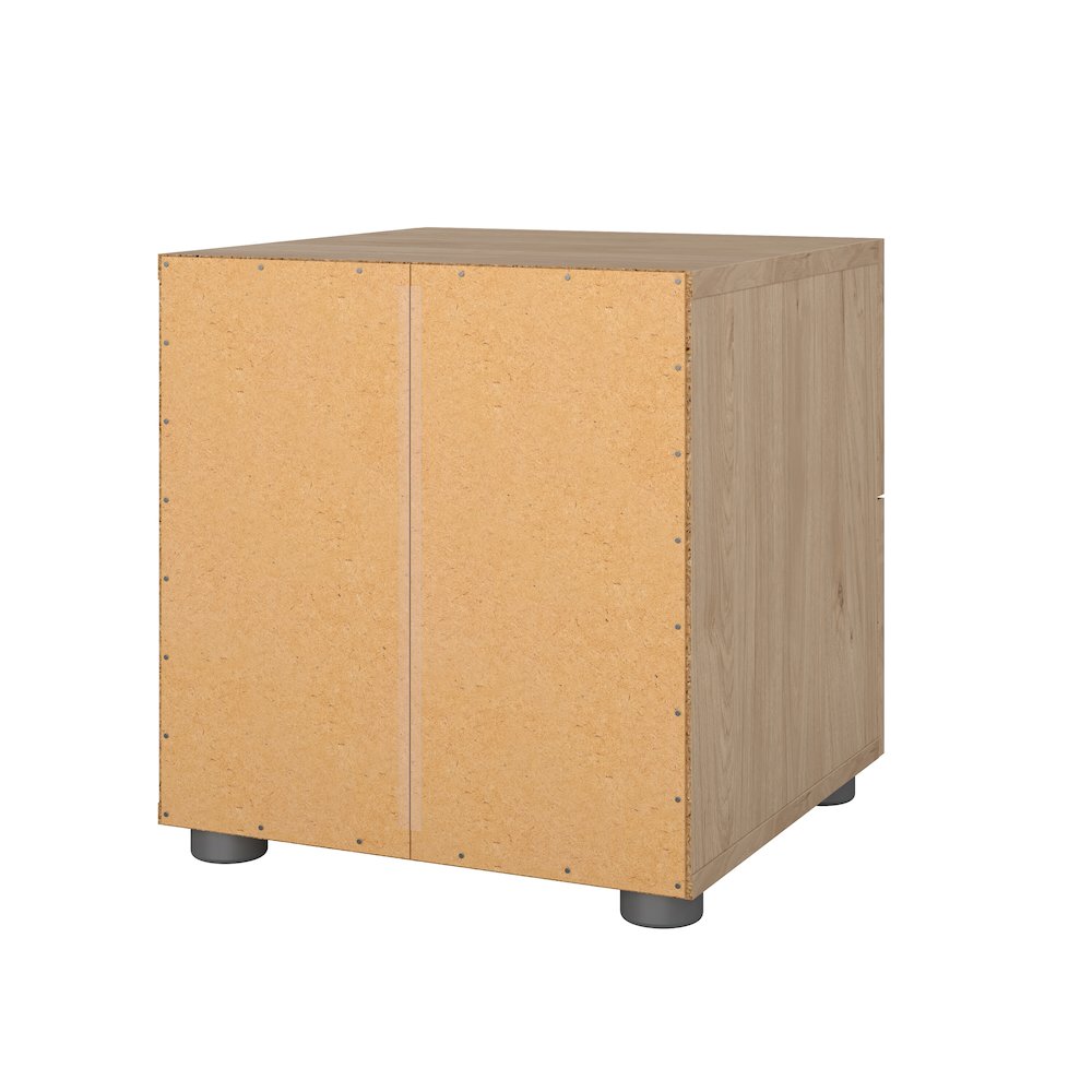Pepe 2 Drawer Nightstand, Jackson Hickory