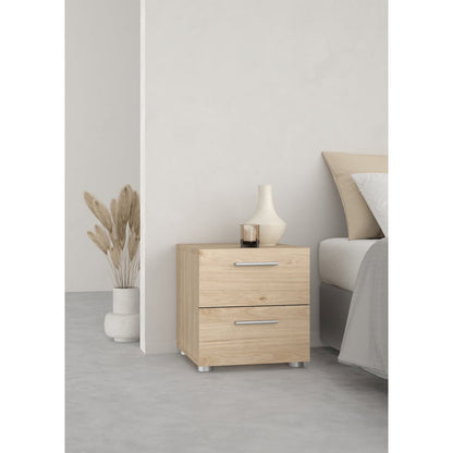 Pepe 2 Drawer Nightstand, Jackson Hickory
