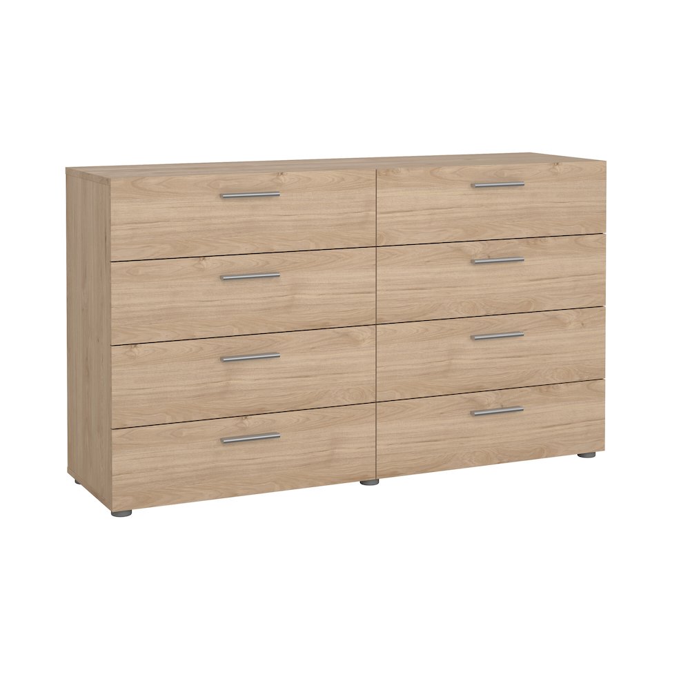 Pepe 8 Drawer Double Dresser, Jackson Hickory