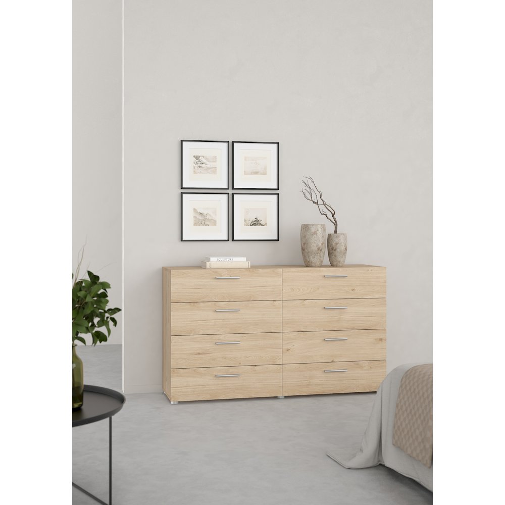 Pepe 8 Drawer Double Dresser, Jackson Hickory