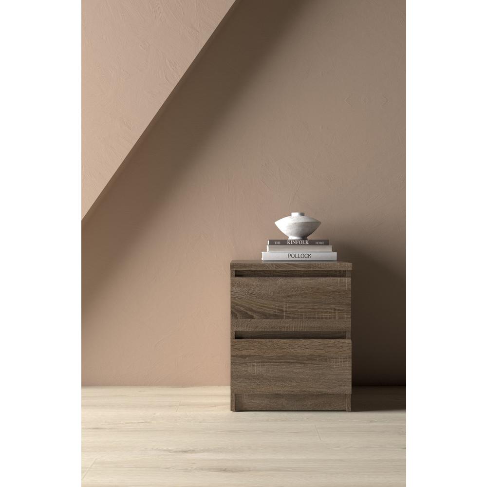 Scottsdale 2 Drawer Nightstand, Truffle Oak
