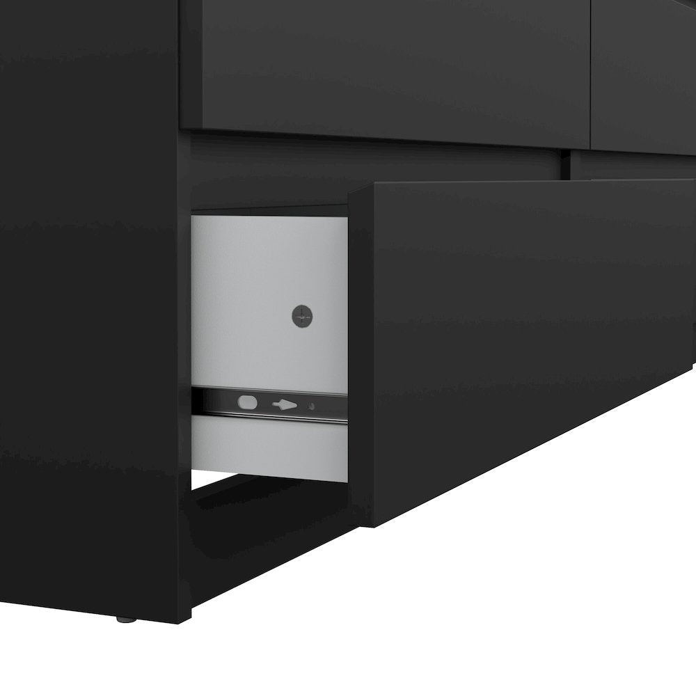 Scottsdale 6 Drawer Double Dresser, Black Matte