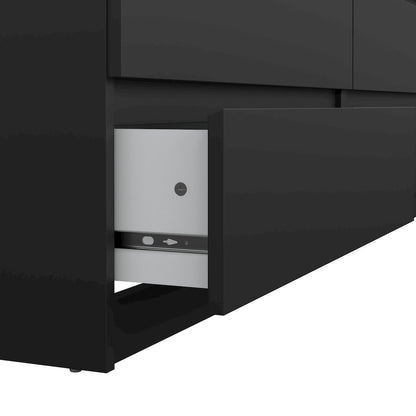 Scottsdale 6 Drawer Double Dresser, Black Matte