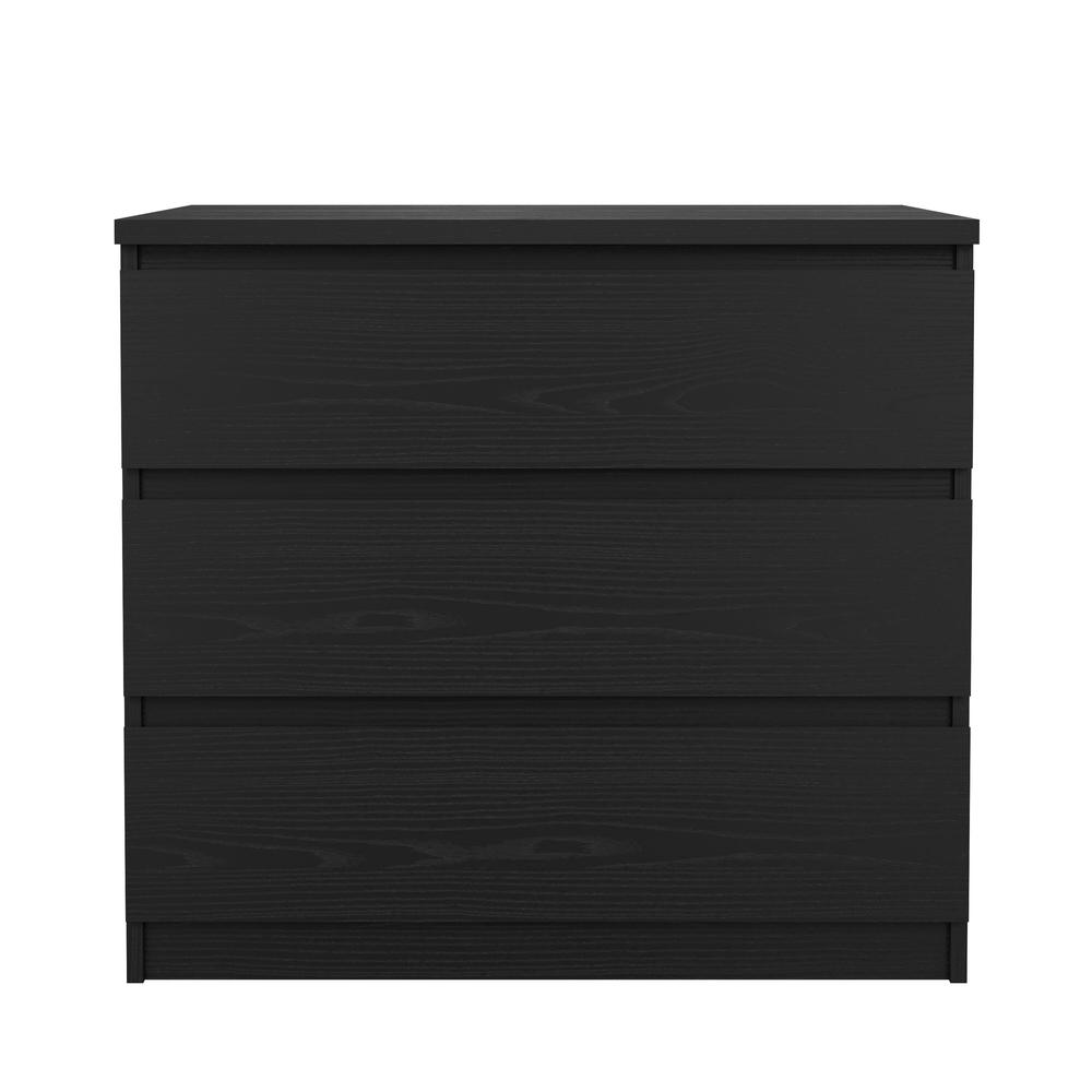 Scottsdale 3 Drawer Chest, Black Woodgrain