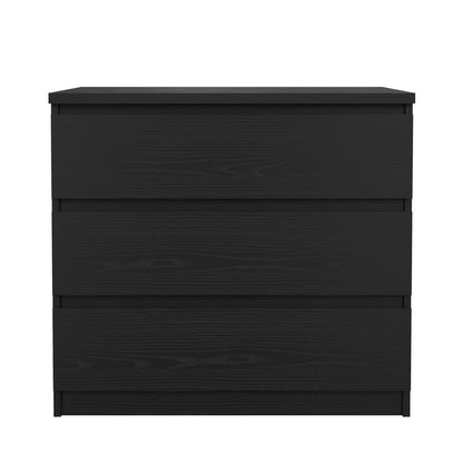Scottsdale 3 Drawer Chest, Black Woodgrain
