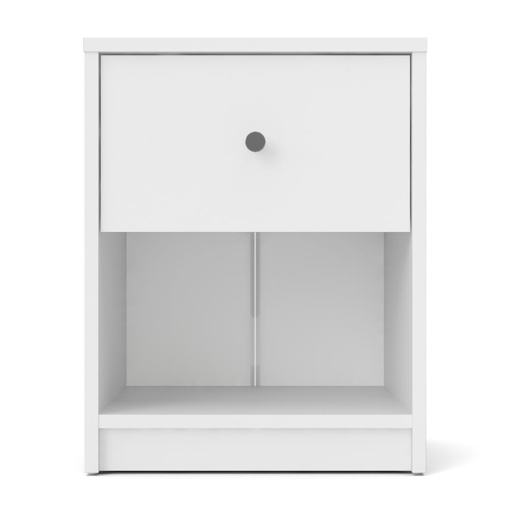 Portland 1 Drawer Nightstand, White
