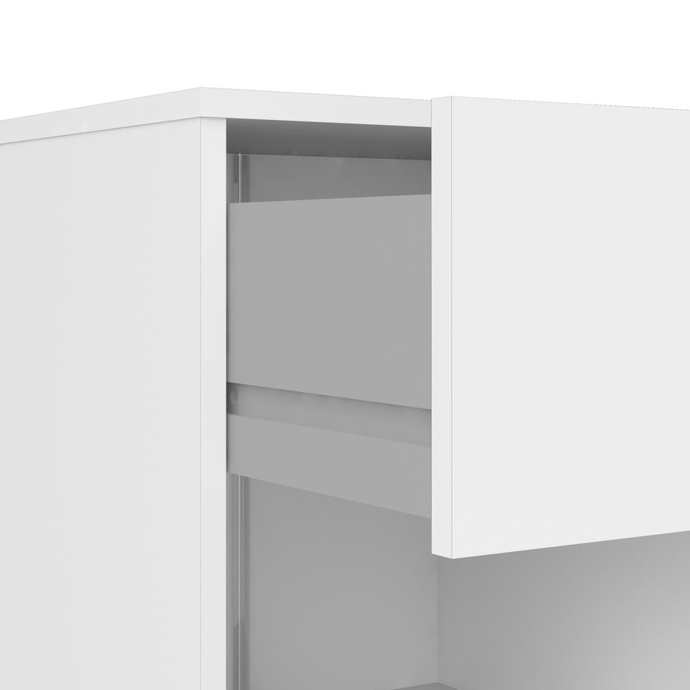Portland 1 Drawer Nightstand, White