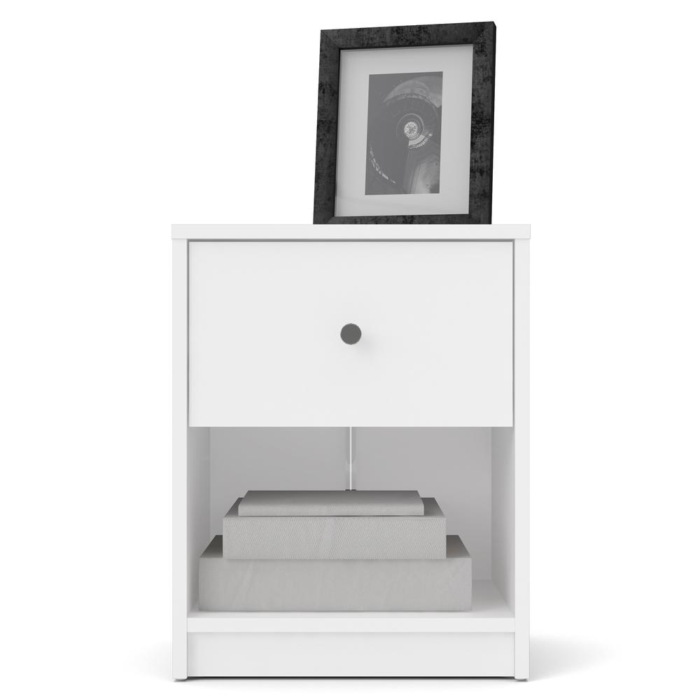 Portland 1 Drawer Nightstand, White