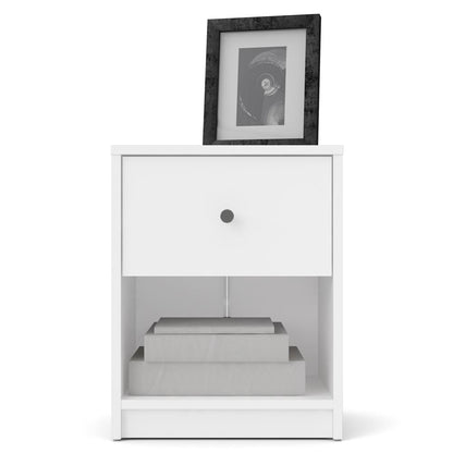 Portland 1 Drawer Nightstand, White