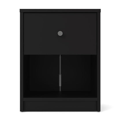 Portland 1 Drawer Nightstand, Black
