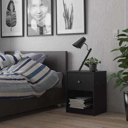 Portland 1 Drawer Nightstand, Black