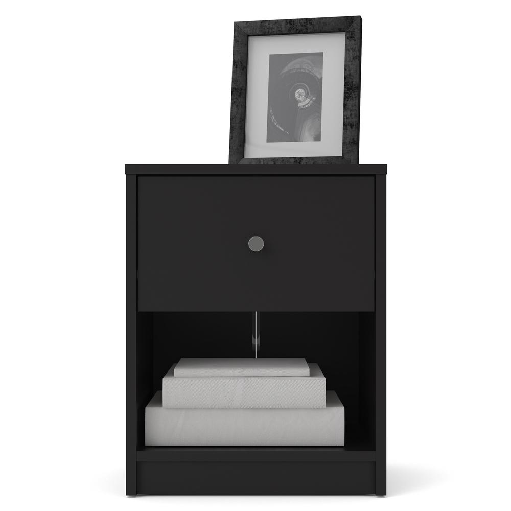 Portland 1 Drawer Nightstand, Black