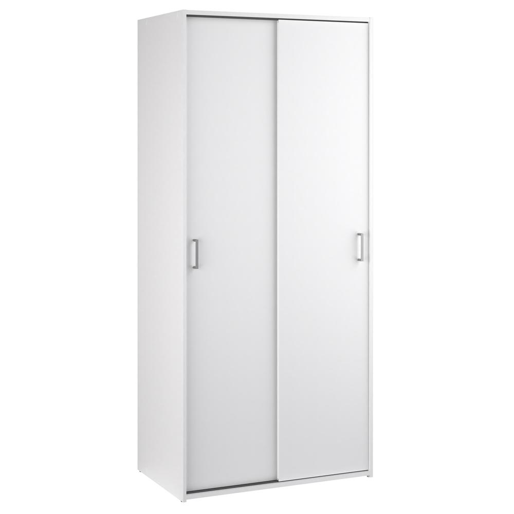 Space Wardrobe with 2 Sliding Doors, White