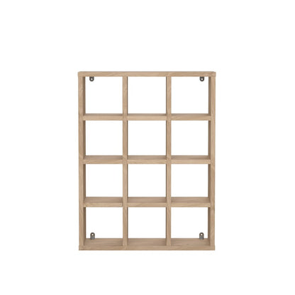 Hyper 12 Cubby Wall Unit, Jackson Hickory