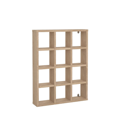 Hyper 12 Cubby Wall Unit, Jackson Hickory