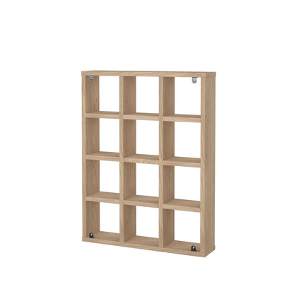 Hyper 12 Cubby Wall Unit, Jackson Hickory