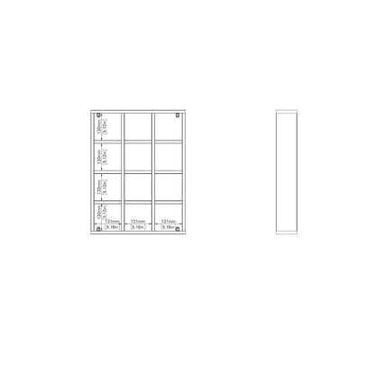 Hyper 12 Cubby Wall Unit, Jackson Hickory