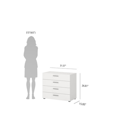 Austin 4 Drawer Chest - White