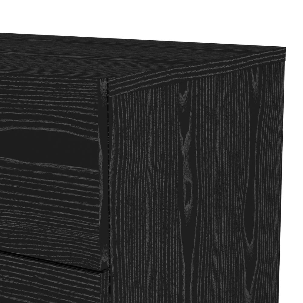 Austin 4 Drawer Chest, Black Woodgrain