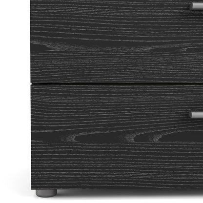 Austin 4 Drawer Chest, Black Woodgrain