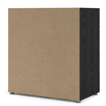 Austin 4 Drawer Chest, Black Woodgrain