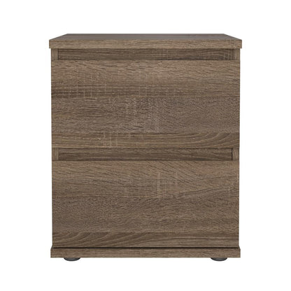 Aurora 2 Drawer Nightstand, Truffle Oak
