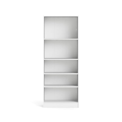 Basic Tall Wide 5 Shelf Bookcase, White