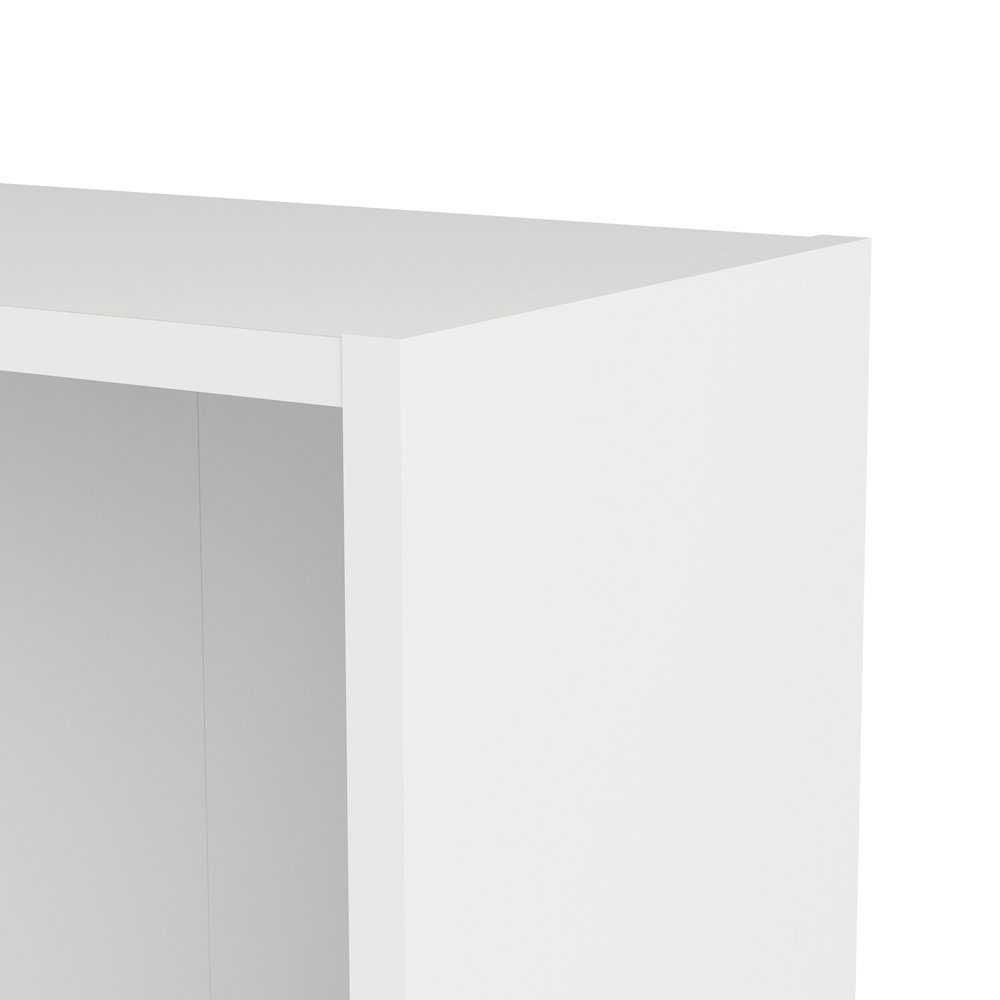 Basic Tall Wide 5 Shelf Bookcase, White