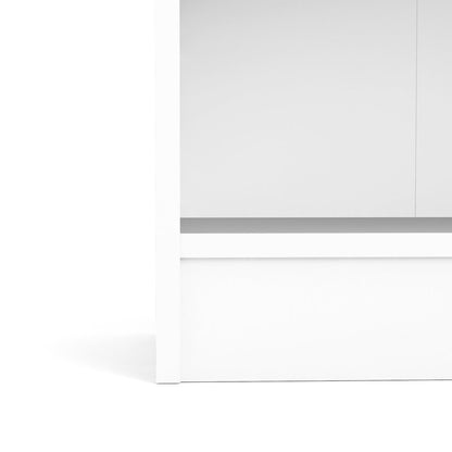 Basic Tall Wide 5 Shelf Bookcase, White