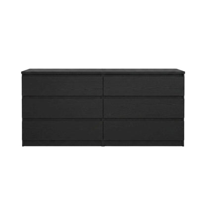3 Piece Bedroom Set with Double Dresser and Nightstands in Classic Finish