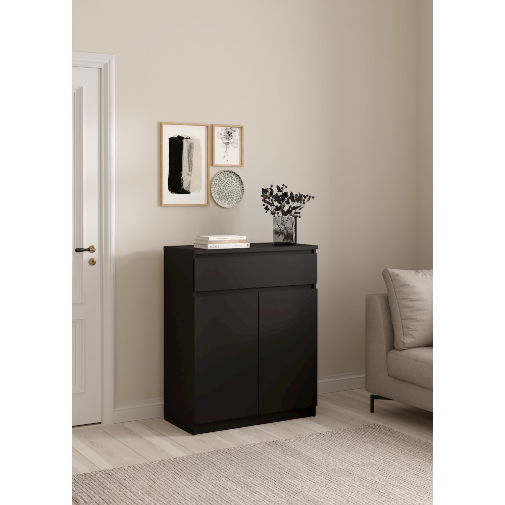 Scottsdale 1 Drawer, 2 Door Sideboard, Black Matte