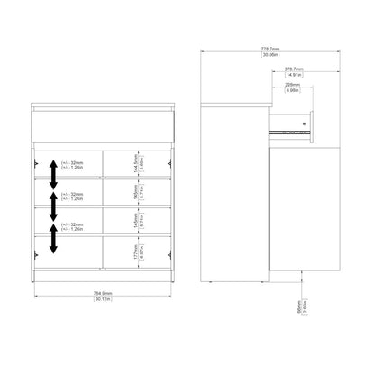 Scottsdale 1 Drawer, 2 Door Sideboard, Jackson Hickory