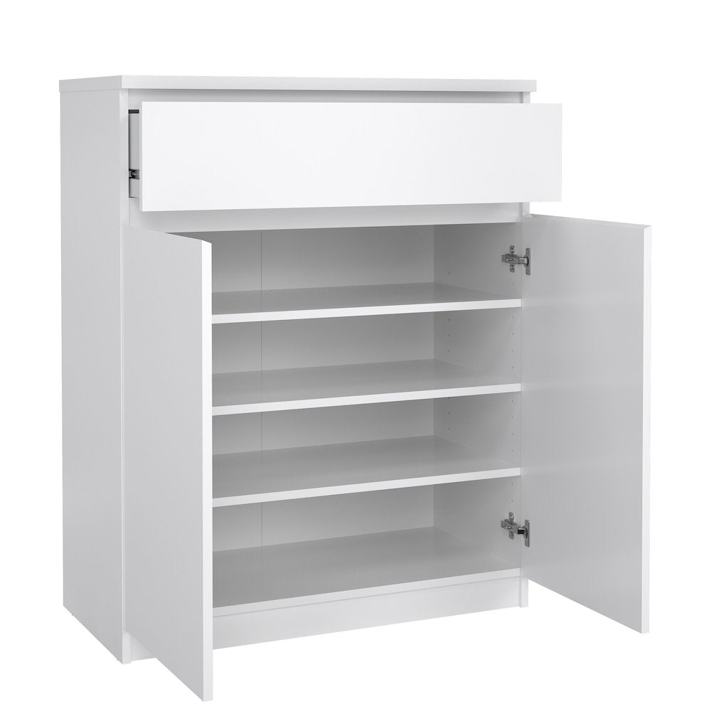 Scottsdale 1 Drawer, 2 Door Sideboard, White High Gloss