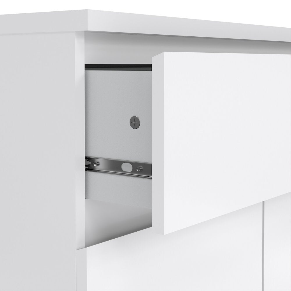 Scottsdale 1 Drawer, 2 Door Sideboard, White High Gloss