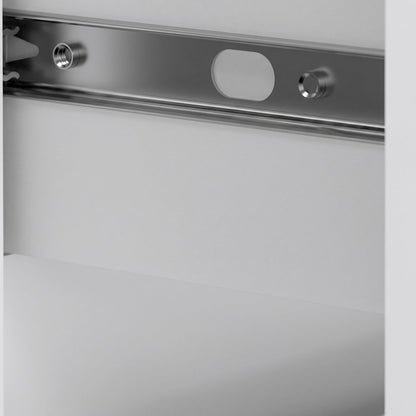 FurniFact Sideboard with 1 Drawer and 2-Door Storage, White High Gloss