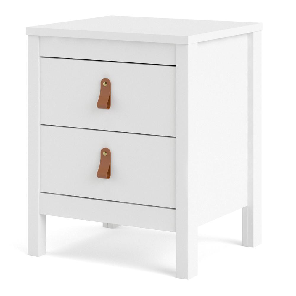 Madrid 2 Drawer Nightstand, White