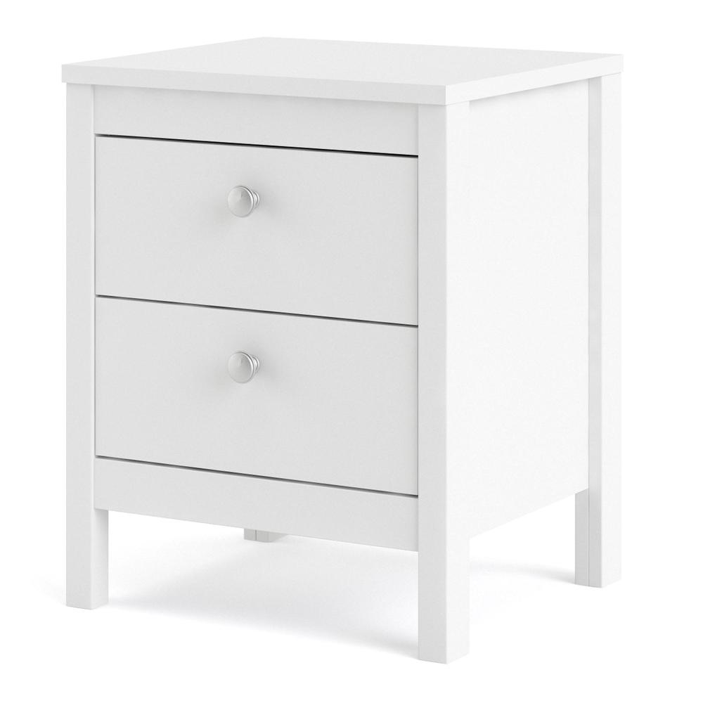 Madrid 2 Drawer Nightstand, White