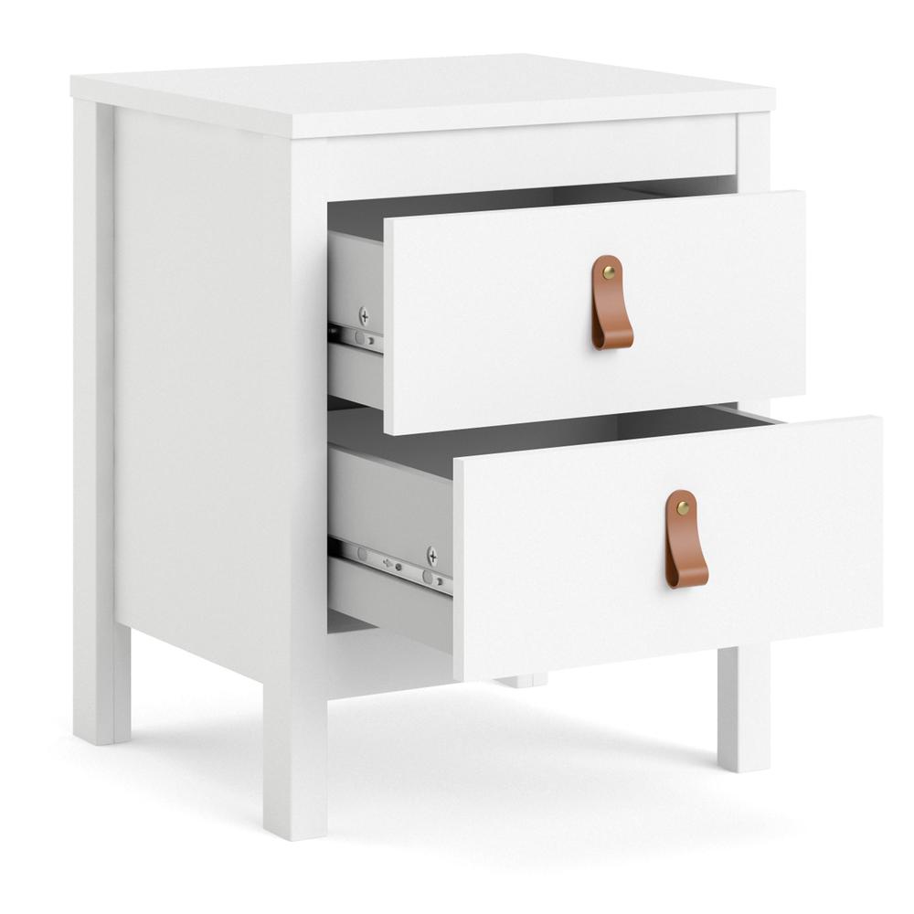 Madrid 2 Drawer Nightstand, White