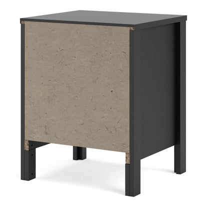 Madrid 2 Drawer Nightstand, Black Matte