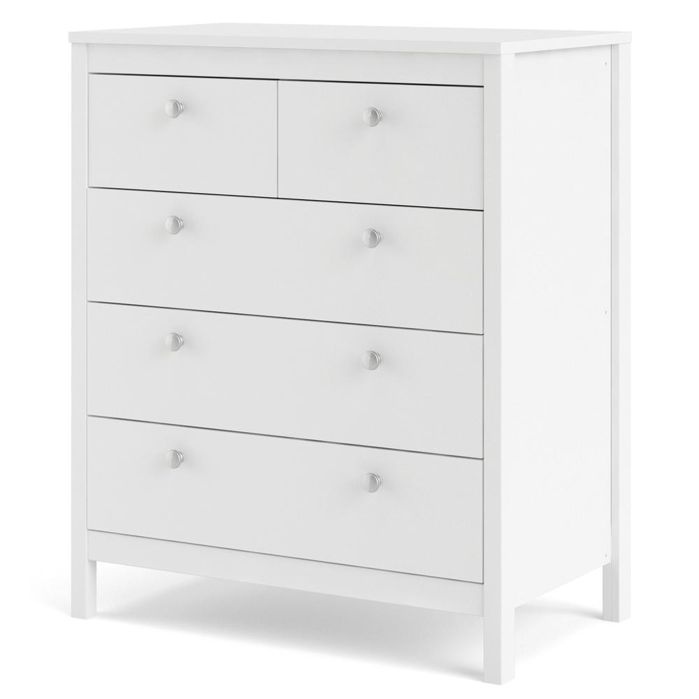Madrid 5 Drawer Chest , White